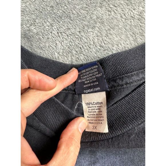 Og Abel Men's Crew Neck Short Sleeve Graphic T-Shirt Pullover Size 3X Black - Picture 8 of 8